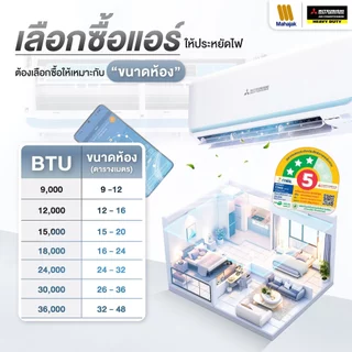 แอร์ MITSUBISHI HEAVY DUTY INVERTER รุ่น YUKI ลดกระหน่ำ 30-70% รับประกันอะไหล่ 5ปี คอมเพลสเซอร์ 5ปี