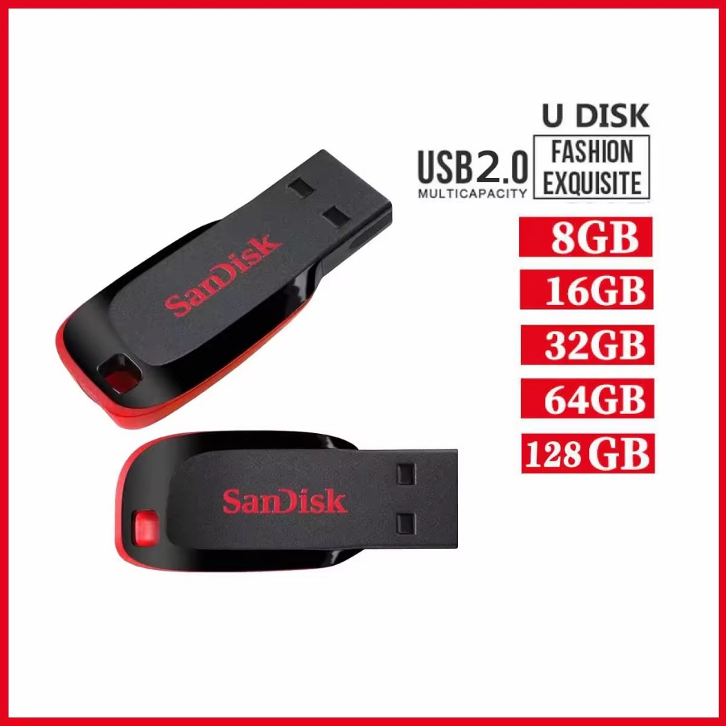 SanDisk CRUZER BLADE USB แฟลชไดร์ฟ 32GB, USB2.0 (SDCZ50-032G-B35, black)