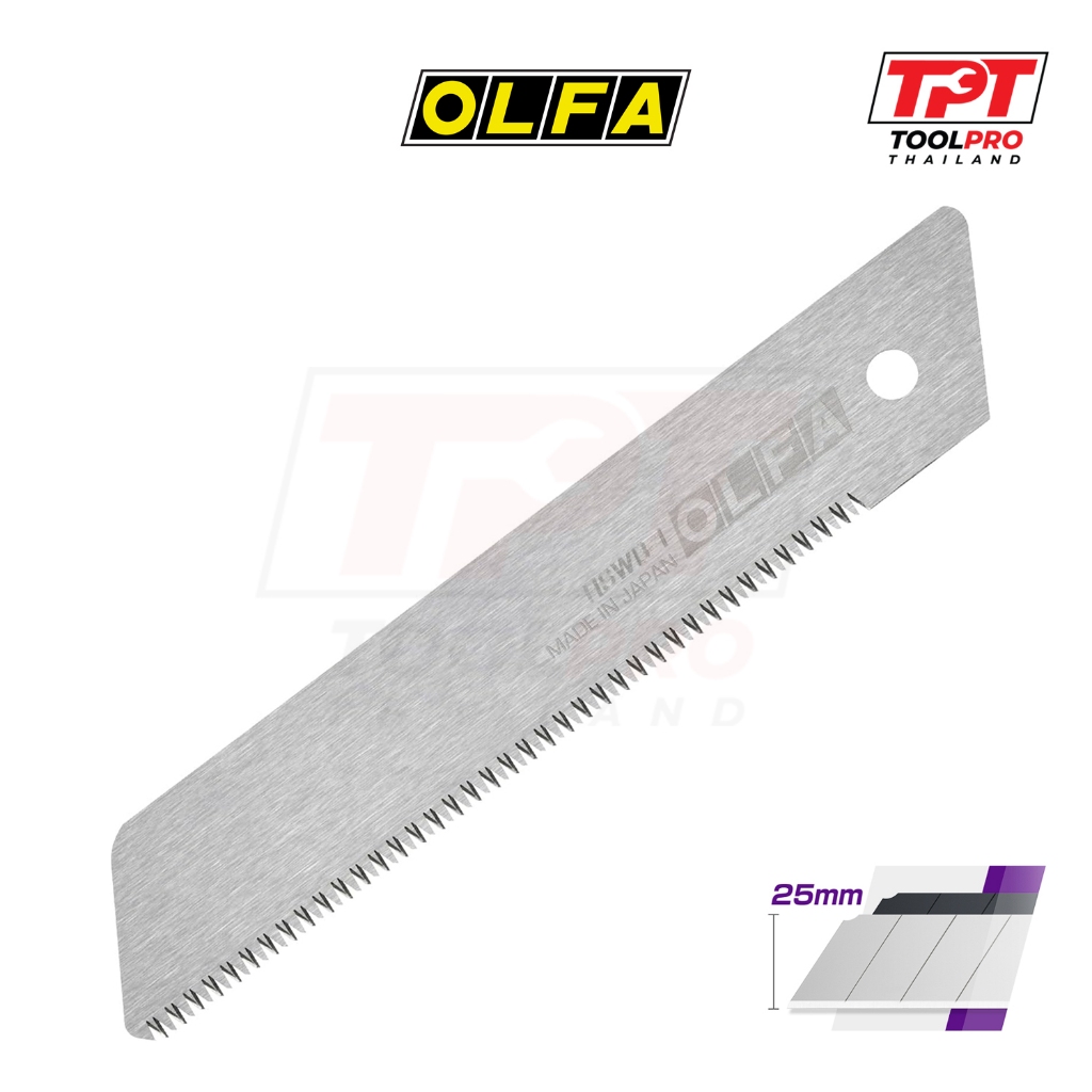 OLFA (Japan) ใบคัตเตอร์ 25mm, 1ใบ, Saw Blade for Wood/Plastic (HSWB-1)