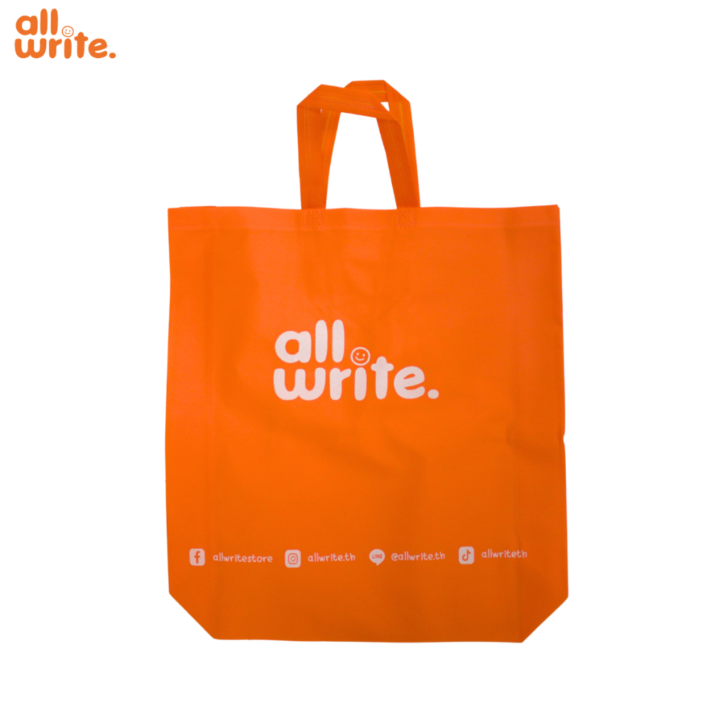 (ของแถม งดจำหน่าย) allwrite กระเป๋าผ้าสปันด์บอน