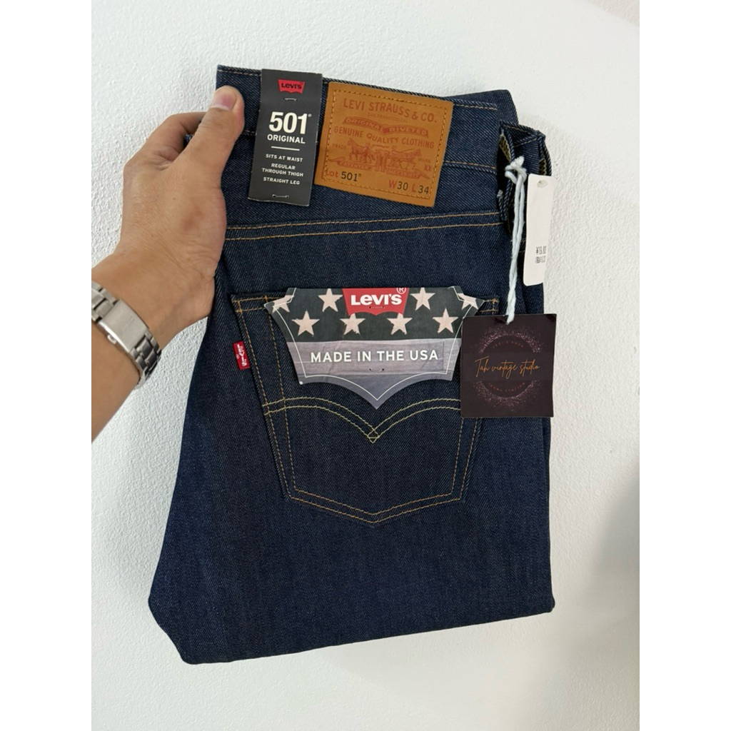 Levi’s 501 bigE premium ริมแดง ผ้าแข็ง  Made in USA , Size 30/34 (ขนาดจริงดูตรงรายละเอียดสินค้า)