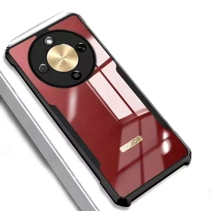 HONOR X9d/HONOR X70(ส่งในไทย)เคสกันกระแทกขอบสีหลังใสHONOR X70 5G/HONOR X9D 5Gตรงรุ่น