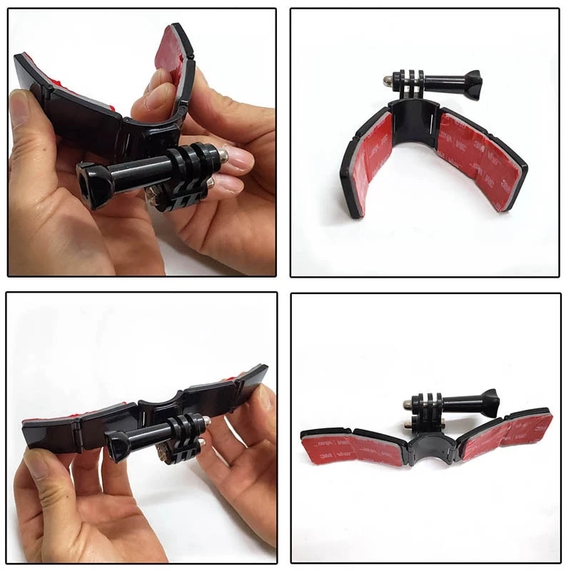 TUYU อุปกรณ์ติดหมวกกันน็อค V shape สำหรับ Action Camera มือถือ thumbnail 8