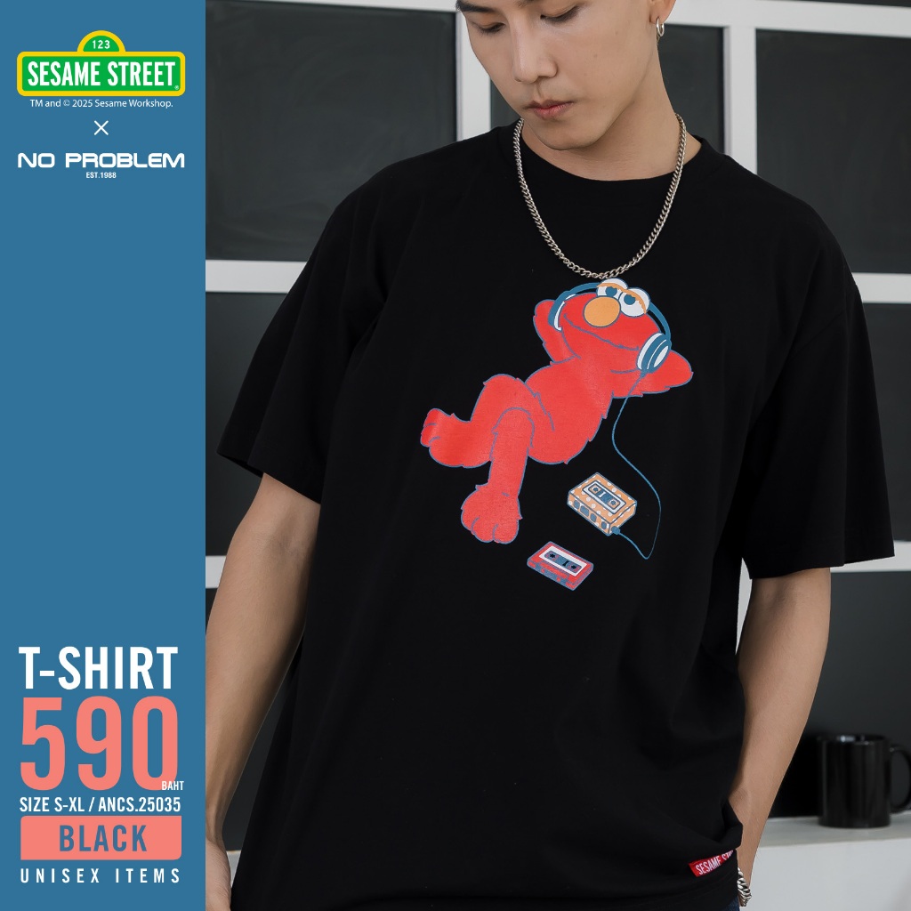 New เสื้อยืด SESAMEคอกลม ANCS.25035 -  SESAME STREET T- SHIRT