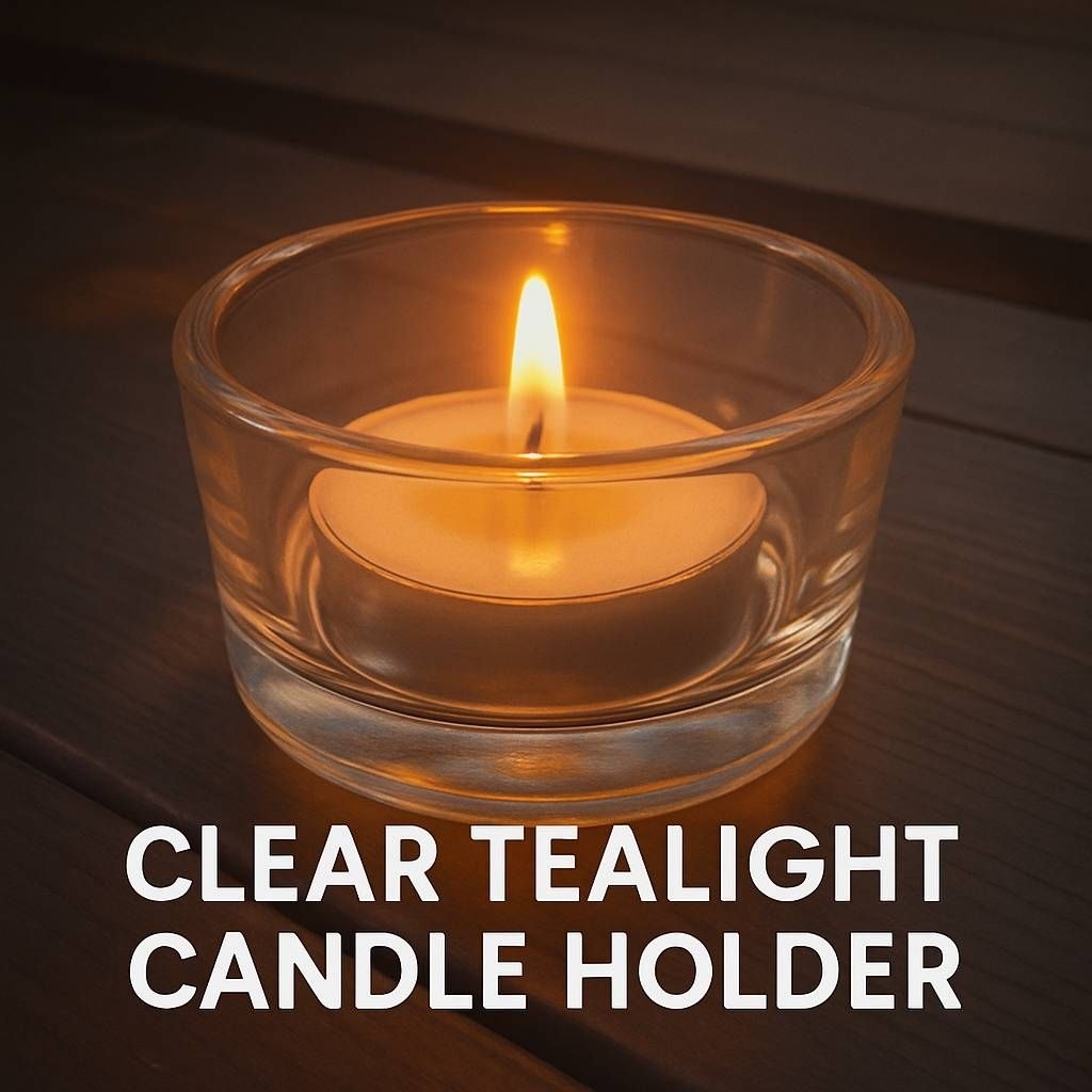 🕯️ แก้วใส่เทียนทีไลท์แบบเรียบ (Clear Tealight Candle Holder)🕯️