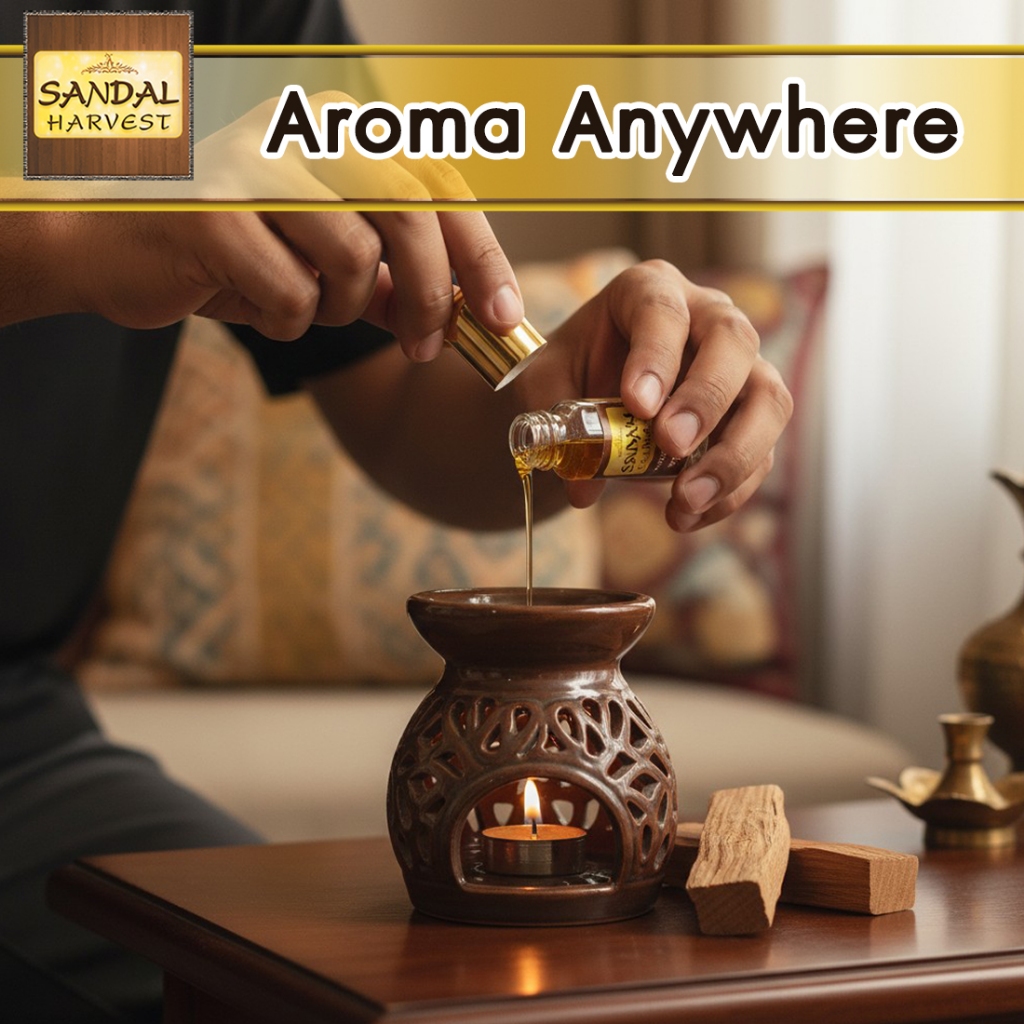 Gift / ของขวัญ Tester Sandalwood Oil น้ำมันไม้จันทร์หอม กลิ่นหอมอโรม่า Aroma Oil  ขนาดทดลอง 1 ml - รูปที่ 5