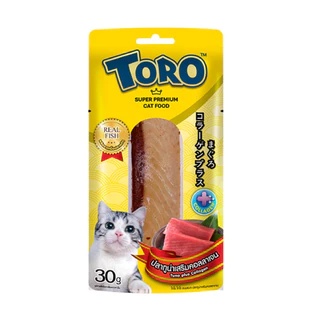 โหล12ซองToro toro โทโร โทโร่ ขนมแมว ปลาชิ้น ไก่ชิ้น ขนาด 30 กรัม