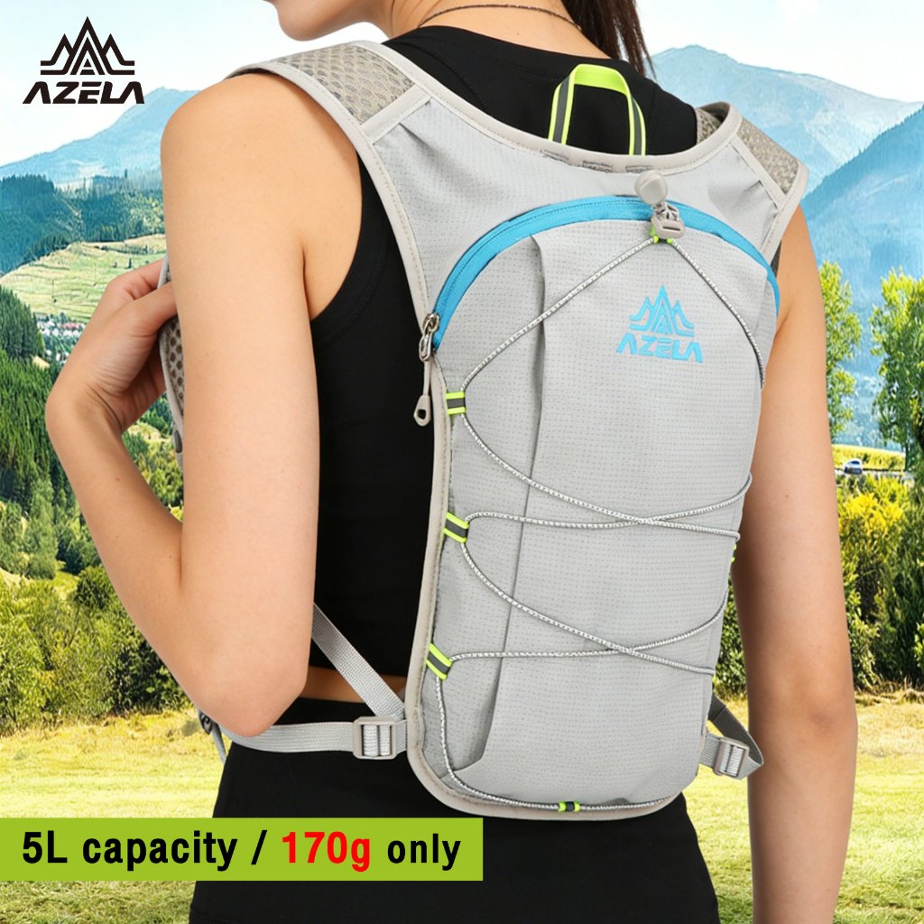 Azela ถุงใส่น้ำ 5L/170g กระเป๋าเป้น้ำ เป้วิงเทล น้ำวิ่งเทรล กันน้ำ ถุง กระเป๋าวิ่งเทรล เป้เทรล