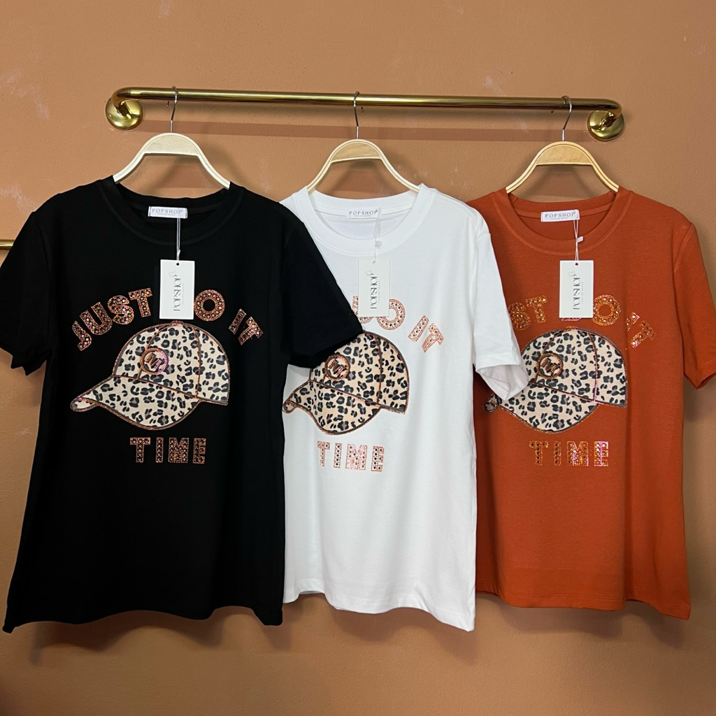 เสื้อยืดป้ายPOPSHOP รุ่น หมวก อก40"-46" ยาว27"