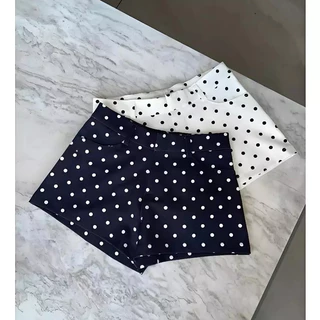 RosyBra🖤short pant กางเกงขาสั้น เอวต่ำ ลายจุด polka dot กางเกงเอวต่ำ สไตล์เกาหลี