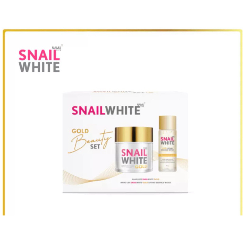 แท้💯SNAILWHITE namu lifeยกเซต2ชิ้น ครีม50ml.+เอสเซ้นท์50ml.(หมดอายุ26/12/26)