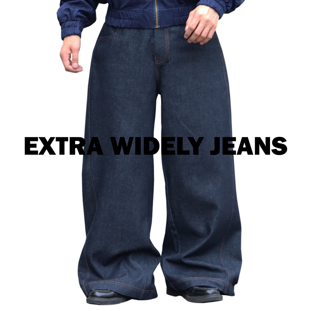 JAMANBKK / EXTRA WIDELY JEANS กางเกงยีนส์ขากระบอกใหญ่ทรงสวยเท่