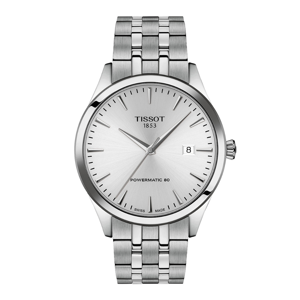 Tissot Classic Dream 40mm Powermatic 80 ทิสโซต์ คลาสสิค ดรีม 40 มม ออโตเมติก สีเงิน เทา T15840711031
