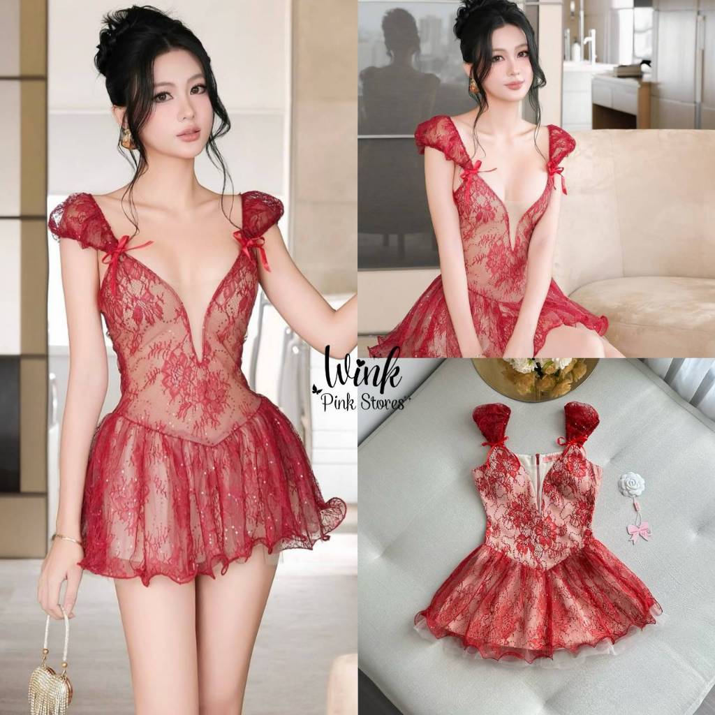 Wink Dressชุดเซ๊กซี่หรูดูแพง-RED