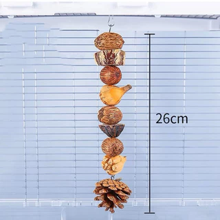 B-102 ของเล่นขัดฟันนกแก้ว ของเล่นนก ของเล่นหัดกัดแทะ วัสดุธรรมชาติ 26cm