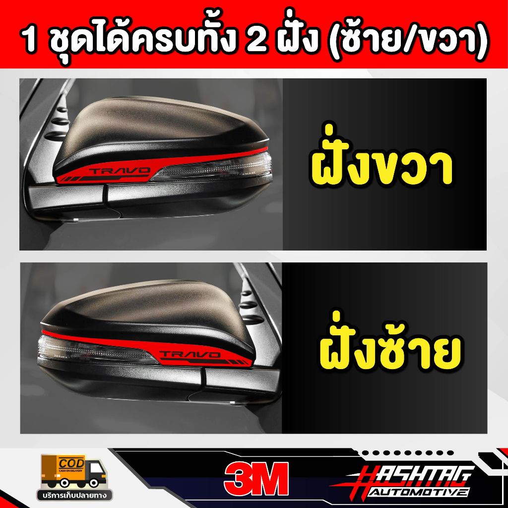 สติกเกอร์สะท้อนแสงติดคิ้วกระจกมองข้าง สไตล์ GR SPORT รถ Toyota Hilux Travo ปี 2025 - ปัจจุบัน [ โตโยต้า ไฮลักซ์ ทราโว่ ] - รูปที่ 4