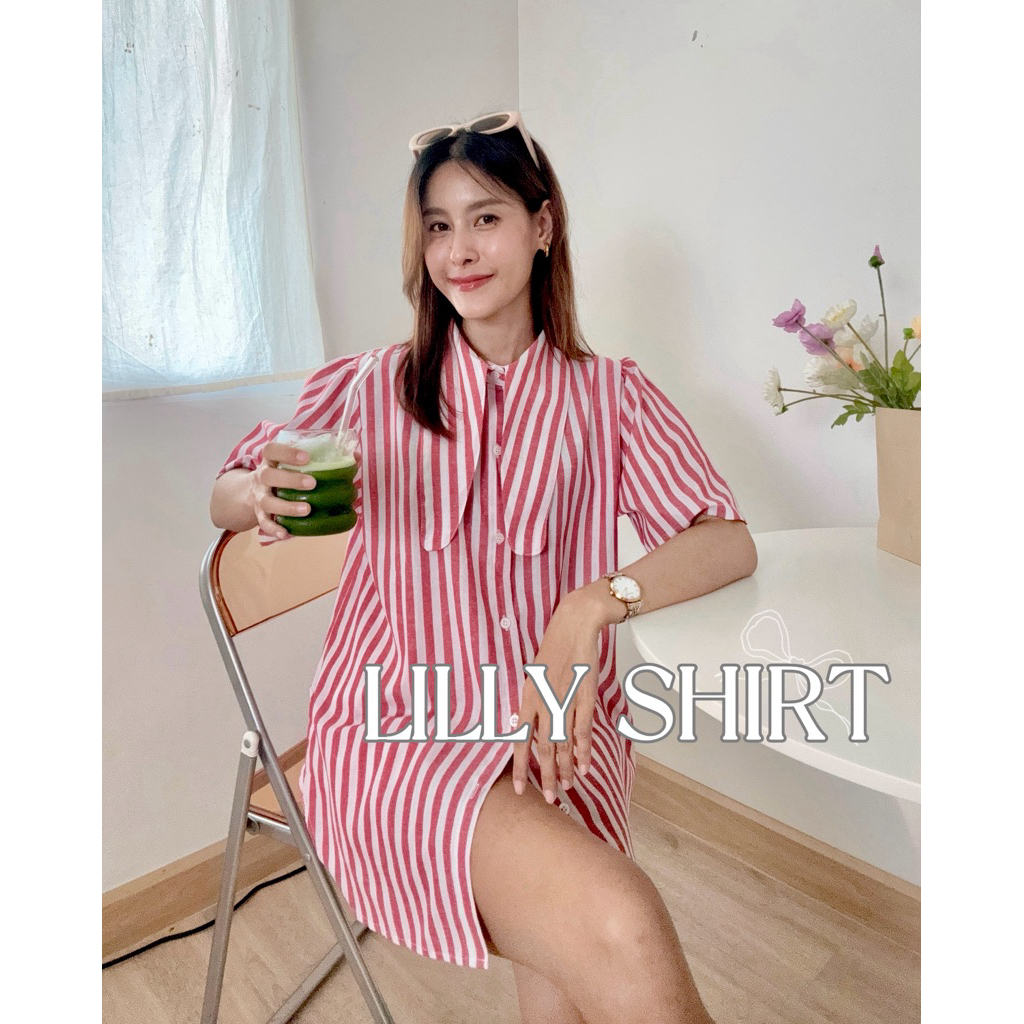 19JAN.STUDIO : LILLY BLOUSE เสื้อเชิ้ตคอกระต่าย ทรงโอเวอร์ไซส์