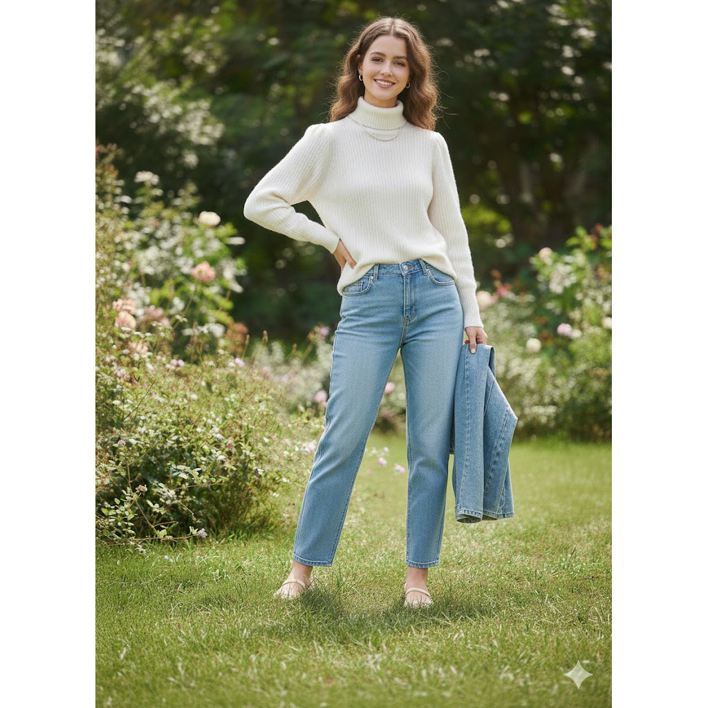 ไหมพรมแขนยาวคอเต่าsml