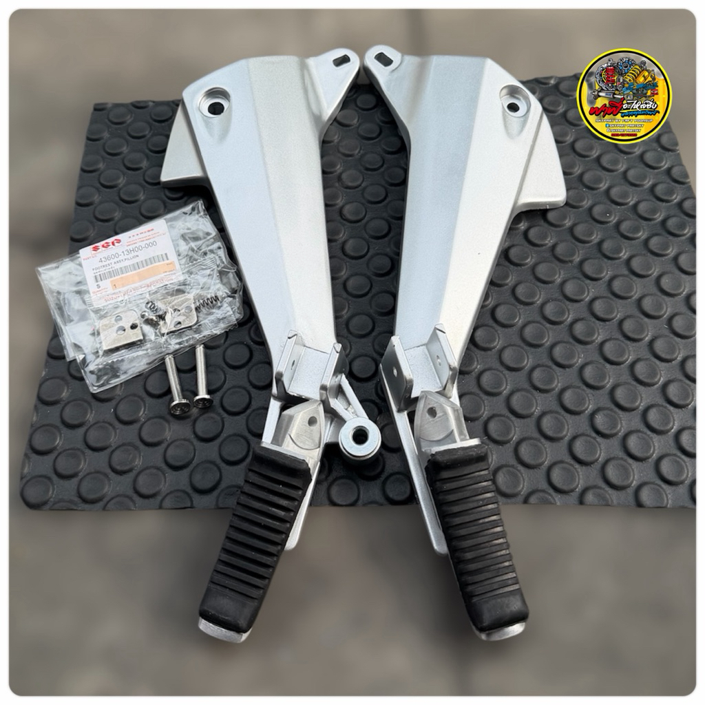ชุดพักเท้าหลัง+ยางพักเท้าฮายาเต้+สลักพักเท้าเลส W125R/S/W125iไฟเลี้ยวบังลม/W100S2005ยูบ๊อค/W125iปลาวาฬ2012-2022LED