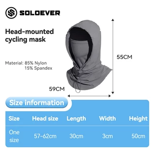 SOLOVER Mask โม่ง สไตล์ถัก UPF50 ป้องกันรังสียูวี ไม่อับชื้น สวมใส่สบาย เหมาะสำหรับปั่นจักรยาน กีฬากลางแจ้ง ใส่ได้ทั้งชา