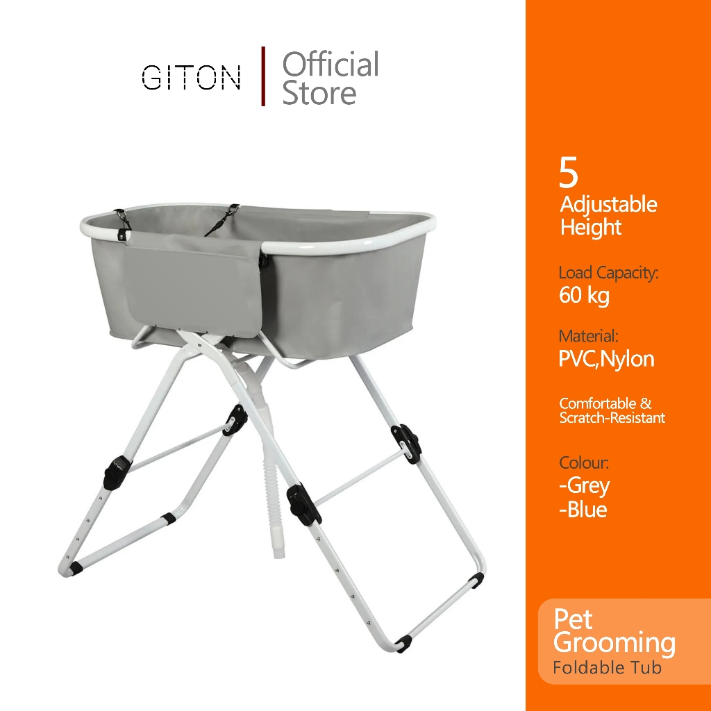 PETKO อ่างอาบน้ำสุนัขแมวปรับระดับสูง – ต่ำ พับเก็บได้ อาบน้ำน้องหมาแมวได้เองที่บ้าน คอนโด พื้นที่จำกัด