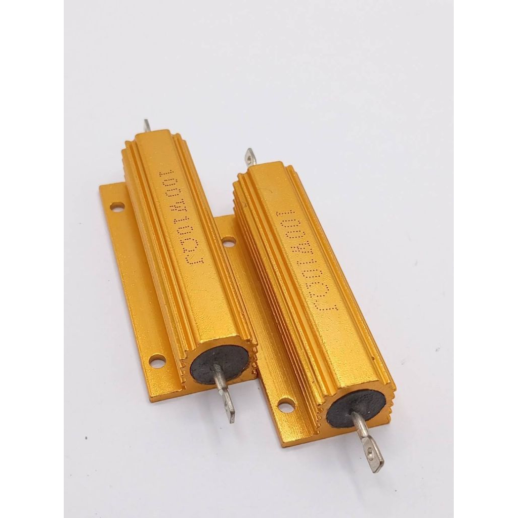 Resistor Rซิงค์ ตัวต้านทานอลูมิเนียม 100W- 1E 2E 2.7E 4E 5E 6E 8E 10E 15E 22E 47E 50E 100E ของมีพร้อ