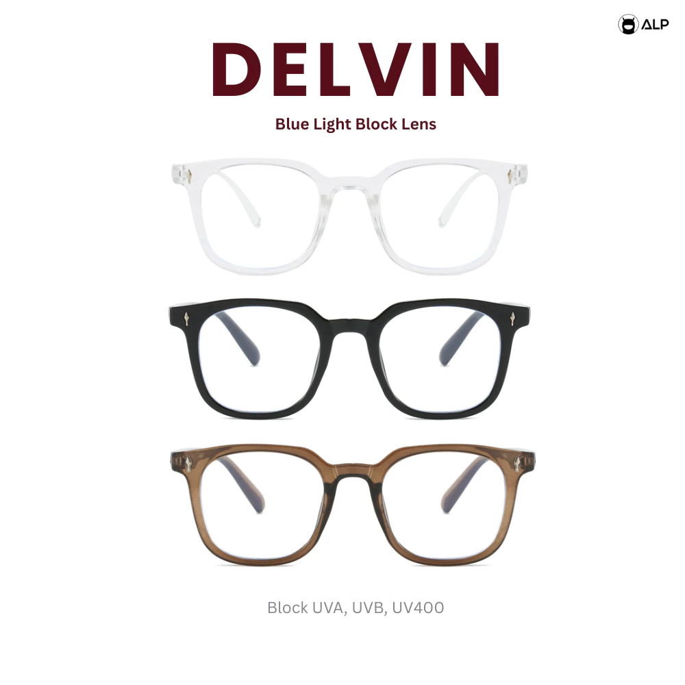 ALP DELVIN แว่นกรองแสง ทรงสี่เหลี่ยม กรองแสงสีฟ้า Computer glasses รุ่น ALP-BB0111