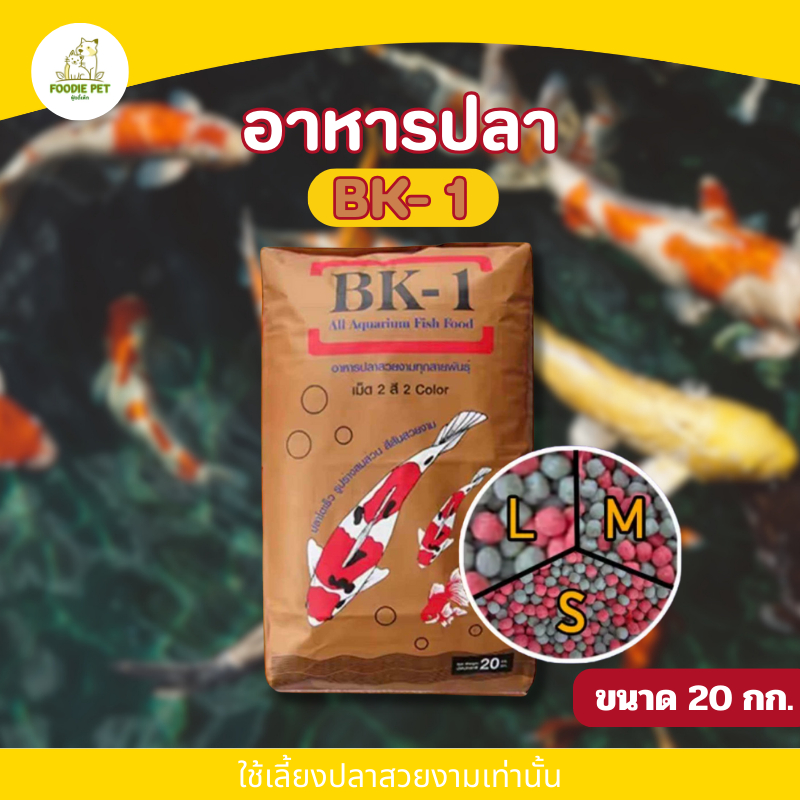 อาหารปลาสวยงามทุกสายพันธุ์ BK-1 ขนาด M (บ.บีเค-วัน)