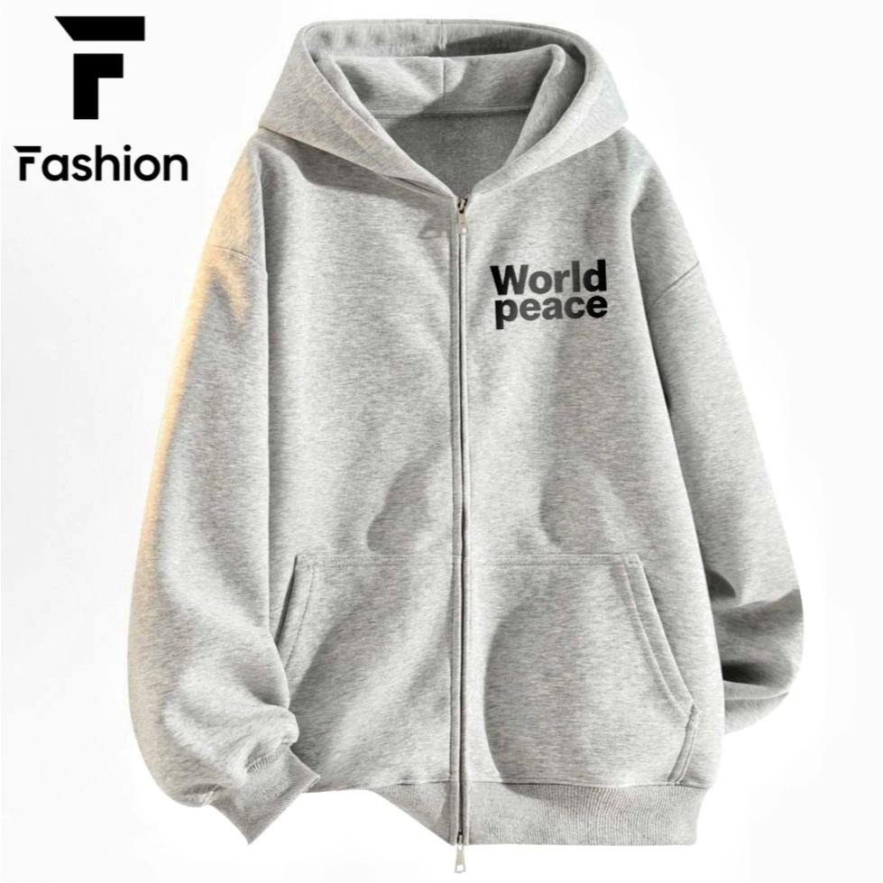 แจ็คเก็ตฮู้ดี้ Unisex เนื้อผ้านุ่มลื่น สัมผัสดีเยี่ยม ใส่คู่กับแฟนได้ ไซส์ครอบคลุม