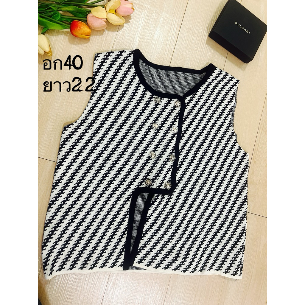 เสื้อกั๊กไหมพรมงานเกาหลี ผ้าดีแน่นๆ