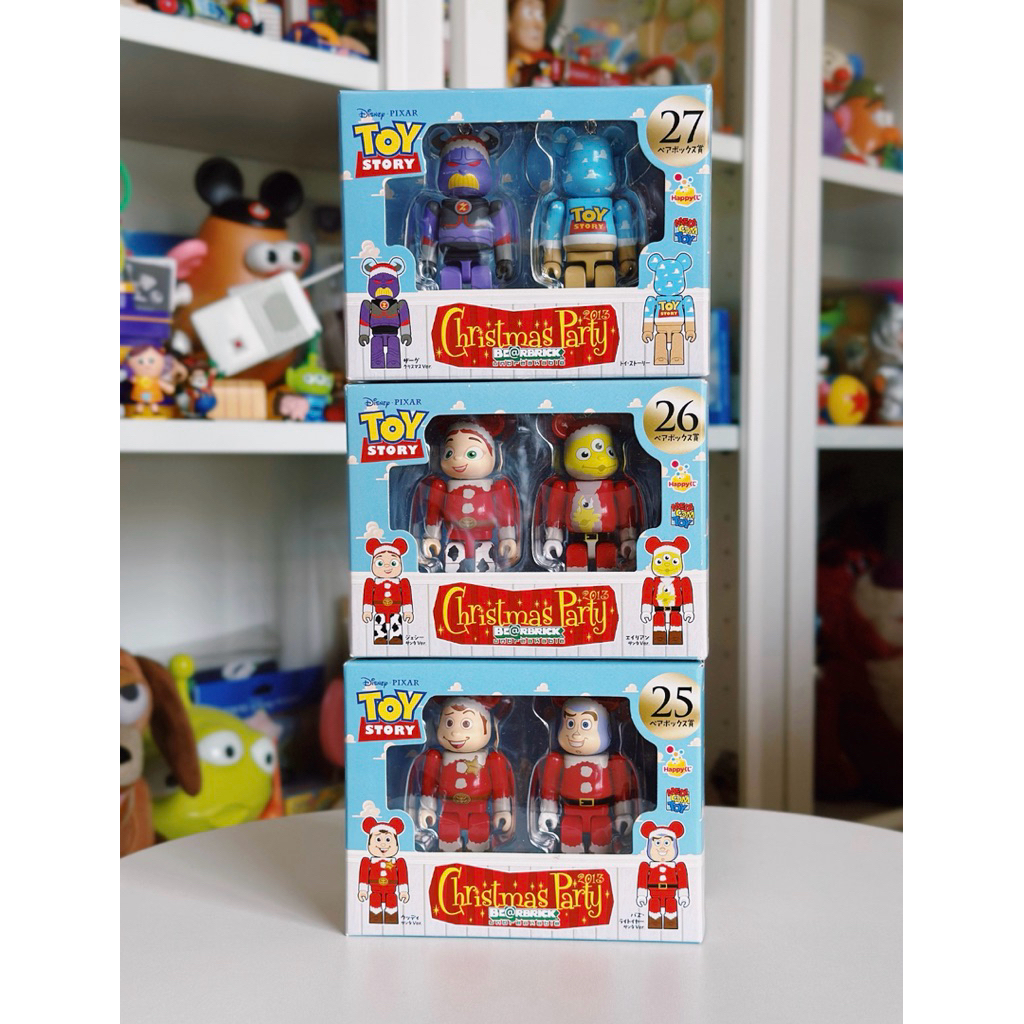 Medicom Disney Bearbrick Toy Story Christmas Party Japan Exclusive New ทั้งภาพ3กล่อง