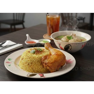 ลายไก่ จาน ชามลึก เมลามีน จานชาม จานลึก ถ้วย ชามใส่น้ำแกง น้ำใส่น้ำซุป ก๋วยเตี๋ยว