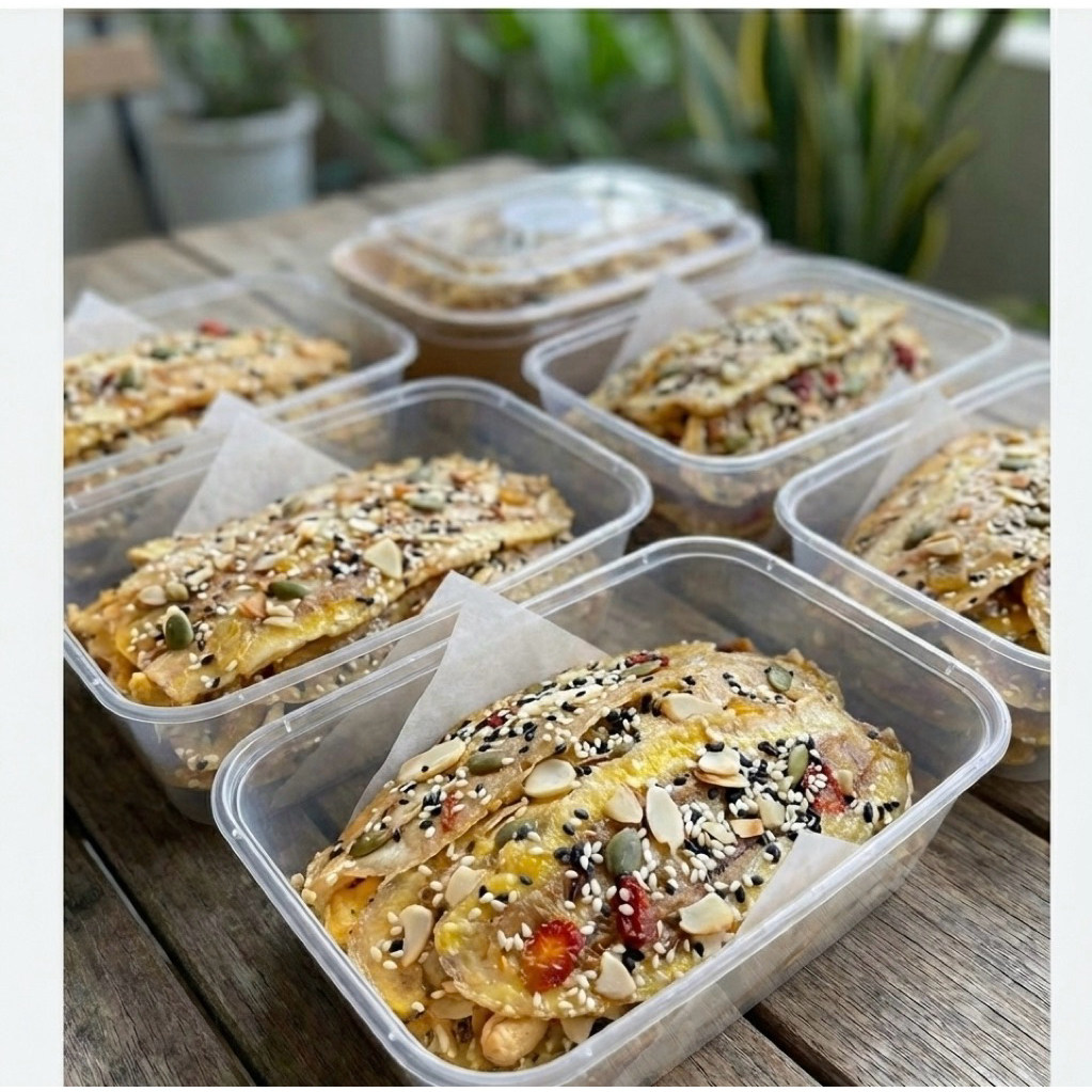 พร้อมส่ง กล้วยหนึบหนับ สูตรคลีน (Clean Food) หน้าธัญพืช/งา/ออริจินอล อบสดใหม่ ไม่ค้างสต็อก หวานน้อยธรรมชาติ
