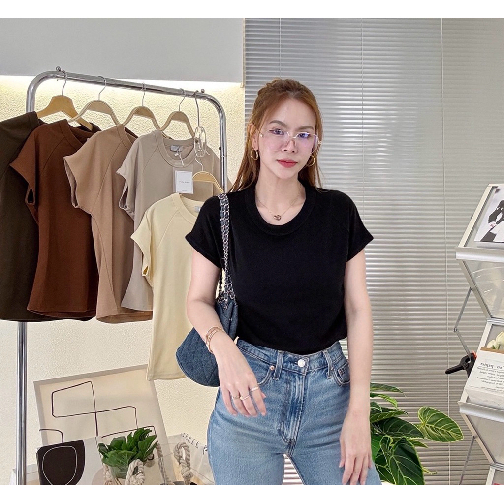 (202) New Deezyy เสื้อยืดแขนสั้นคอกลม ผ้า Cotton supersofeมูจิ