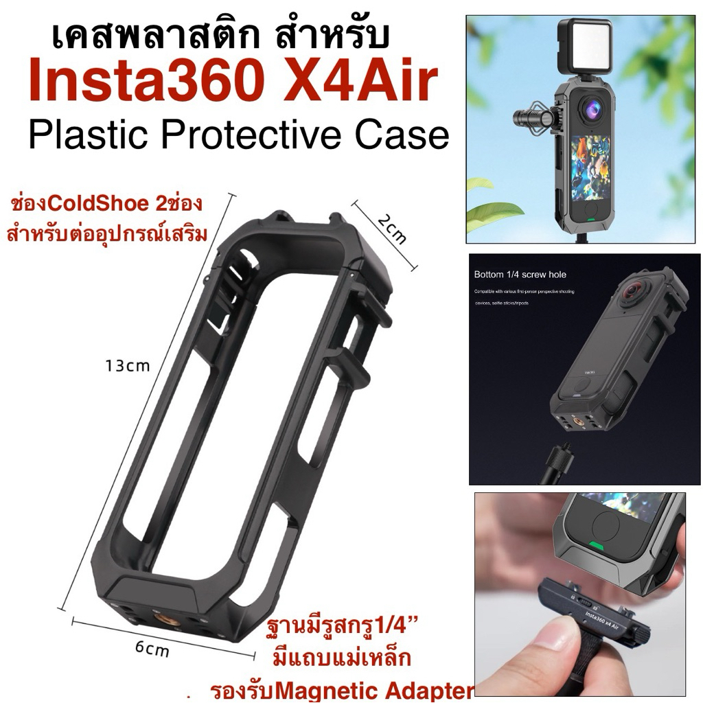 เคส พลาสติก สำหรับ INSTA360 X4Air for INSTA360 X4Air PLASTIC PROTECTIVE FRAME เคสเฟรม ( เฟรม ) กรอบใส่กล้อง