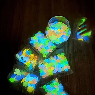 100ชิ้น หินเปล่งแสง หินตู้ปลา DIY หินเรืองแสงสำหรับตกแต่งตู้ปลา สำหรับตกแต่งสวนและตู้ปลา