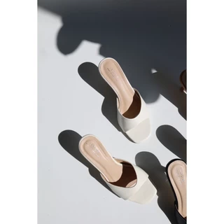 YOURSHOES B74 (เท้าอวบ +เพิ่ม 1ไซส์) / รองเท้าส้นสูง 3 นิ้ว รองเท้าผู้หญิง รองเท้าใส่ทำงาน