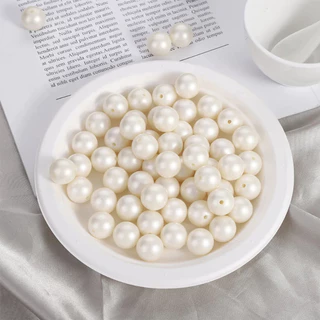 ไข่มุกอะคริลิคประดิษฐ์ ลูกปัดมุกกลม ขนาด 3mm-20mm สำหรับประดับตกแต่ง diy
