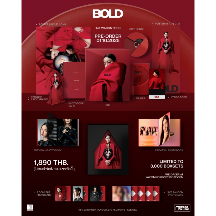 CD BOXSET ALBUM BOLD INK WARUNTORN