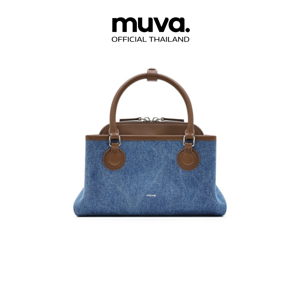 MUVA กระเป๋าถือ สะพายข้างได้ ผ้าเดนิม รุ่น LADY BUG DENIM BAG-MU616-1
