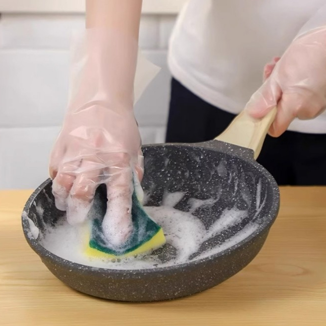 ถุงมือพลาสติก TPE เกรดอาหาร หนาเหนียวและทนทาน ถุงมือเกรดดี ถุงมือถูกหลักอนามัย ถุงมือปลอดภัย ถุงมือทำอาหาร ทำขนม ส่งเร็ว - รูปที่ 6