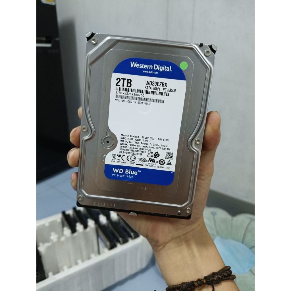 Hdd 1TB และ 2TB  WD BLUE 7200RPM, 256MB, SATA-3 สินค้ามีประกัน