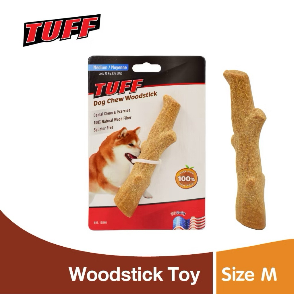 TUFF Bonestick/Woodstick Dog Toy ของเล่นสุนัข ของเล่นกระดูกไม้ ปลอดภัย (ไร้เซี่ยน) ช่วยขัดฟัน สำหรับสุนัข Size S / M / L - รูปที่ 3