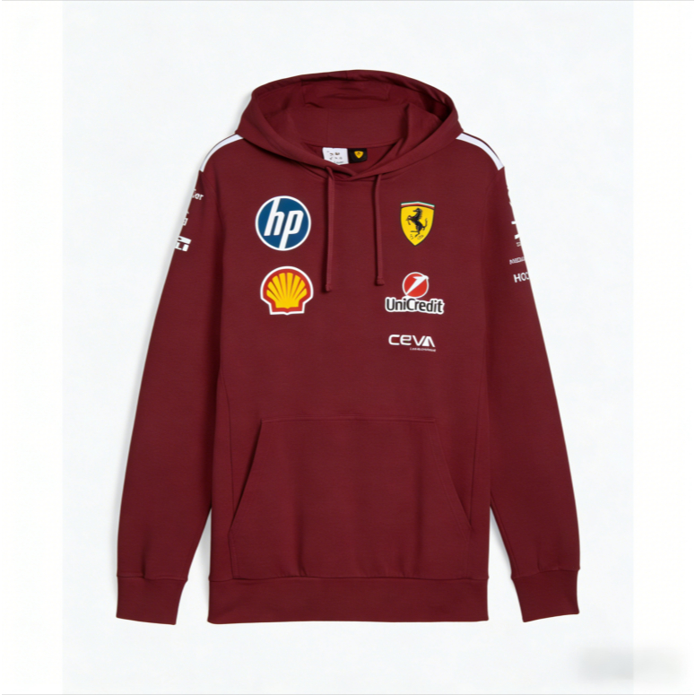 Scuderia Ferrari F1 Hoodie ทีม Carlos และ Charles Sainz ไซส์ S-XL