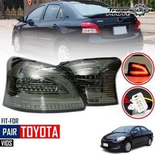 ไฟท้ายแต่ง ไฟเท่ๆ TOYOTA VIOS วีออส ปี 07-13 เลนส์สโม๊ก ไฟวิ…