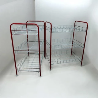 ชั้นคว่ำจาน ชั้นวาง3ชั้น ทรงเหลี่ยม พร้อมส่ง