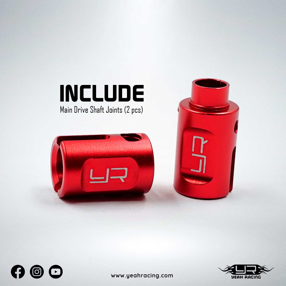 Yeah Racing Aluminum Main Drive Shaft Joint For Kyosho 1/10 Fazer Mk2 KYFZ-006RD