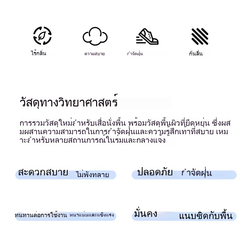 🔥พรมเช็ดเท้าหน้าประตู กันลื่น ดักฝุ่น เก็บโคลนได้ดี ใช้ได้ทั้งในบ้านและนอกบ้าน ทำความสะอาดง่าย ทนทาน รูปที่ 7
