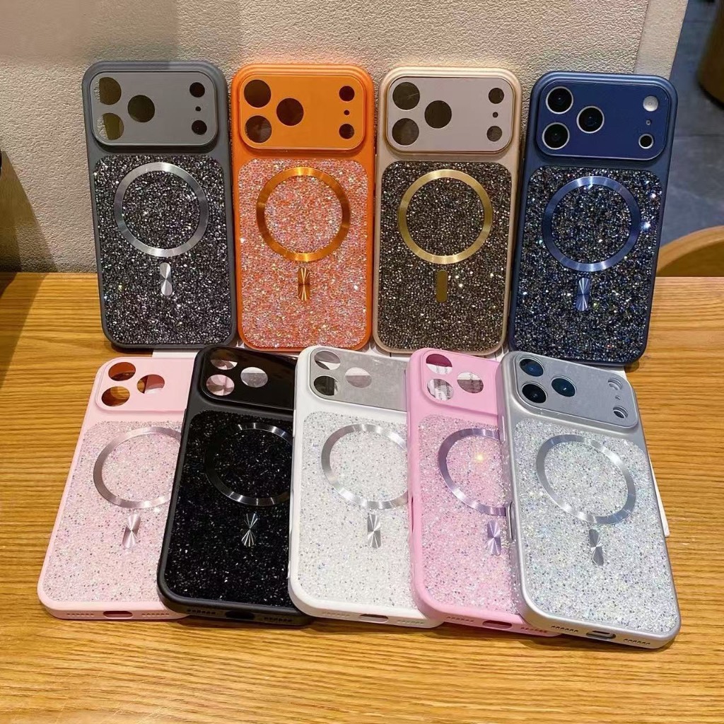 CASEหรูหราประกายเพชรเคสแม่เหล็ก กระพริบเพชรกันกระแทก งานกล่อง 13 - 16PM (มีสินค้าพร้อมส่งจากไทยทุกชิ้น)