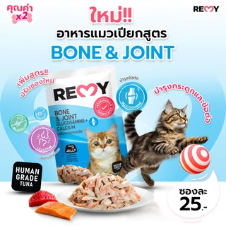 [ยกโหล 12 ซอง] Remy Cat อาหารเปียกแมว เรมี่ ไม่เติมเกลือ ขนาด 70 g. เนื้อปลาทูน่า สูตรดูแลสุขภาพ